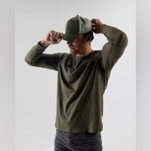 Branded Bills Long Sleeve Logo Tee Olive Green Size L NWT Premium Apparel